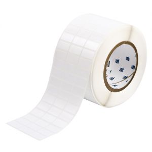 Белая виниловая ткань с перемещаемым адгезивом, 25.4 x 12.7 мм (10000 шт.) BRADY THT-5-498-10 ― BRADY