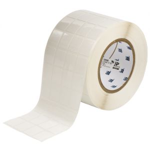Белая виниловая ткань с перемещаемым адгезивом, 19.05 x 23.8 мм (5000 шт.) BRADY THT-91-498-5 ― BRADY